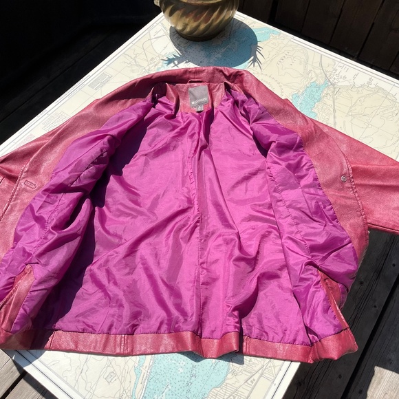 SPANNER Pink Leather Jacket - Picture 4 of 5